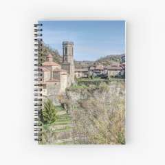 Panoramic View of Rupit i Pruit (Catalonia) - Spiral Notebook