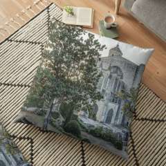 The Backyard of Girona Cathedral (Catalonia) - Floor Pillow