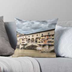 The Ponte Vecchio (Florence) - Throw Pillow