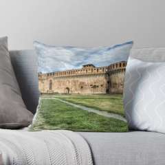 The Rocca Sforzesca of Imola (Italy) - Throw Pillow