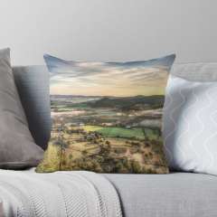 Views from Balsareny Castle - Throw Pillow