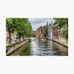 The Groenerei Canal in Bruges (Belgium) - Photographic Print