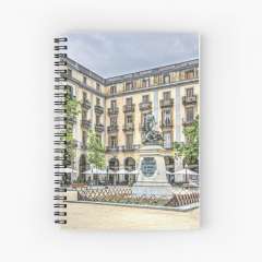 Independence Square in Girona (Catalonia) - Spiral Notebook