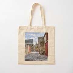 Le Mans Medieval Streets - Cotton Tote Bag