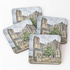 Cathedral of Saint Julian of Le Mans (France) - Coasters (Set of 4)