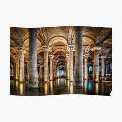 Sunken Palace or Basilica Cistern (Istanbul, Turkey) - Poster