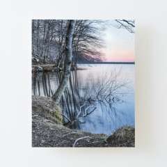 Winter Sunset (Panta de Santa Fe, Catalonia) - Canvas Mounted Print