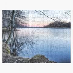 Winter Sunset (Panta de Santa Fe, Catalonia) - Jigsaw Puzzle