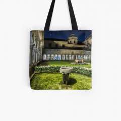 Girona Cathedral Cloisters (Catalonia) - All Over Print Tote Bag