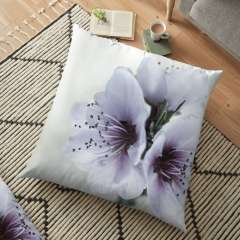 White Almond Flowers - Floor Pillow