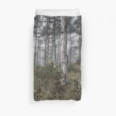 Misty Morning (Baronia de Rialb, Catalonia) - Duvet Cover