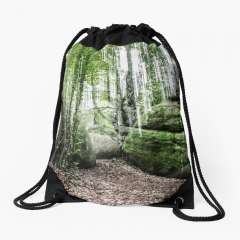Stones and Trees (Enchanted Rocks, Catalonia) - Drawstring Bag