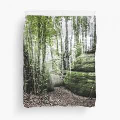 Stones and Trees (Enchanted Rocks, Catalonia) - Duvet Cover