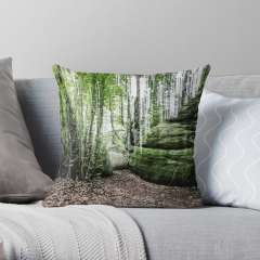 Stones and Trees (Enchanted Rocks, Catalonia) - Throw Pillow