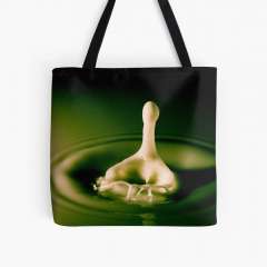 A Milk Drop Down And Up  - All Over Print Tote Bag