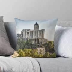 Girona Cathedral (Catalonia) - Throw Pillow