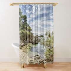 Cala dels Esculls (Sant Antoni de Calonge, Catalonia) - Shower Curtain
