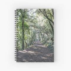 Path Between Trees (Santa Pau, Catalonia) - Spiral Notebook