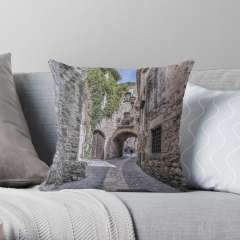 Medieval Village of Pals (Catalonia)  - Throw Pillow