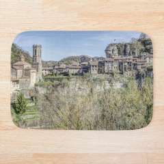 Panoramic View of Rupit i Pruit (Catalonia) - Bath Mat