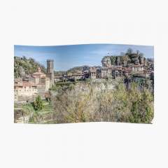 Panoramic View of Rupit i Pruit (Catalonia) - Poster