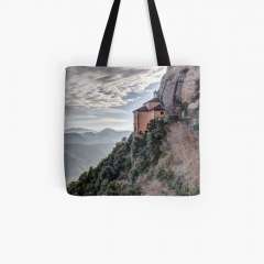 Santa Cova de Montserrat (Catalonia) - All Over Print Tote Bag