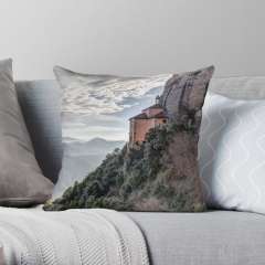 Santa Cova de Montserrat (Catalonia) - Throw Pillow