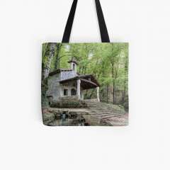 Sant Martí­ del Corb (Les Preses, Catalonia) - All Over Print Tote Bag