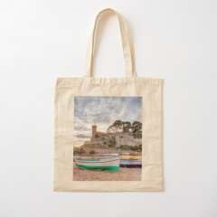 Sunrise on the Beach (Tossa de Mar, Catalonia) - Cotton Tote Bag