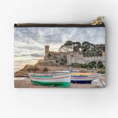 Sunrise on the Beach (Tossa de Mar, Catalonia) - Zipper Pouch