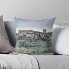 Santa Pau, Catalonia - Throw Pillow