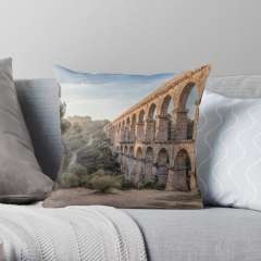 Pont del Diable (Ferreres Aqueduct, Tarragona) - Throw Pillow