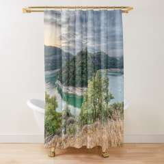 Sunrise at Sant Pere de Casserres (Catalonia) - Shower Curtain