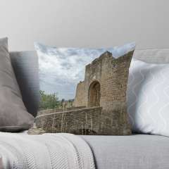 Portal de la Verge (Peratallada, Catalonia) - Throw Pillow