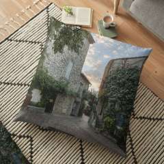 Sunrise at Le Castellet, Rue du Grand Four (France) - Floor Pillow