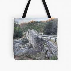 Pont de Pedret (Cercs, Catalonia) - All Over Print Tote Bag