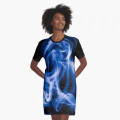 Smoke Close Up - Graphic T-Shirt Dress