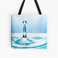 Blue Water Drop - All Over Print Tote Bag