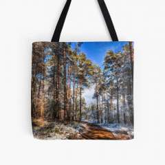 Path Throw The Snow - All Over Print Tote Bag