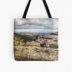 The views from Montcau's hillside - All Over Print Tote Bag