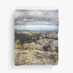 The views from Montcau's hillside - Duvet Cover