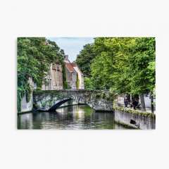 Meestraat Bridge in Bruges - Canvas Print