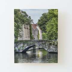 Meestraat Bridge in Bruges - Wood Mounted Print