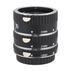 Xit XTETC Auto Focus Macro Extension Tube Set for Canon SLR Cameras (Black)