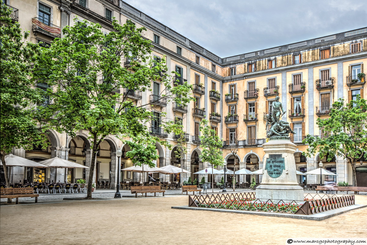 Independence Square in Girona (Catalonia)