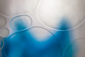 White and Blue Oil Bubbles