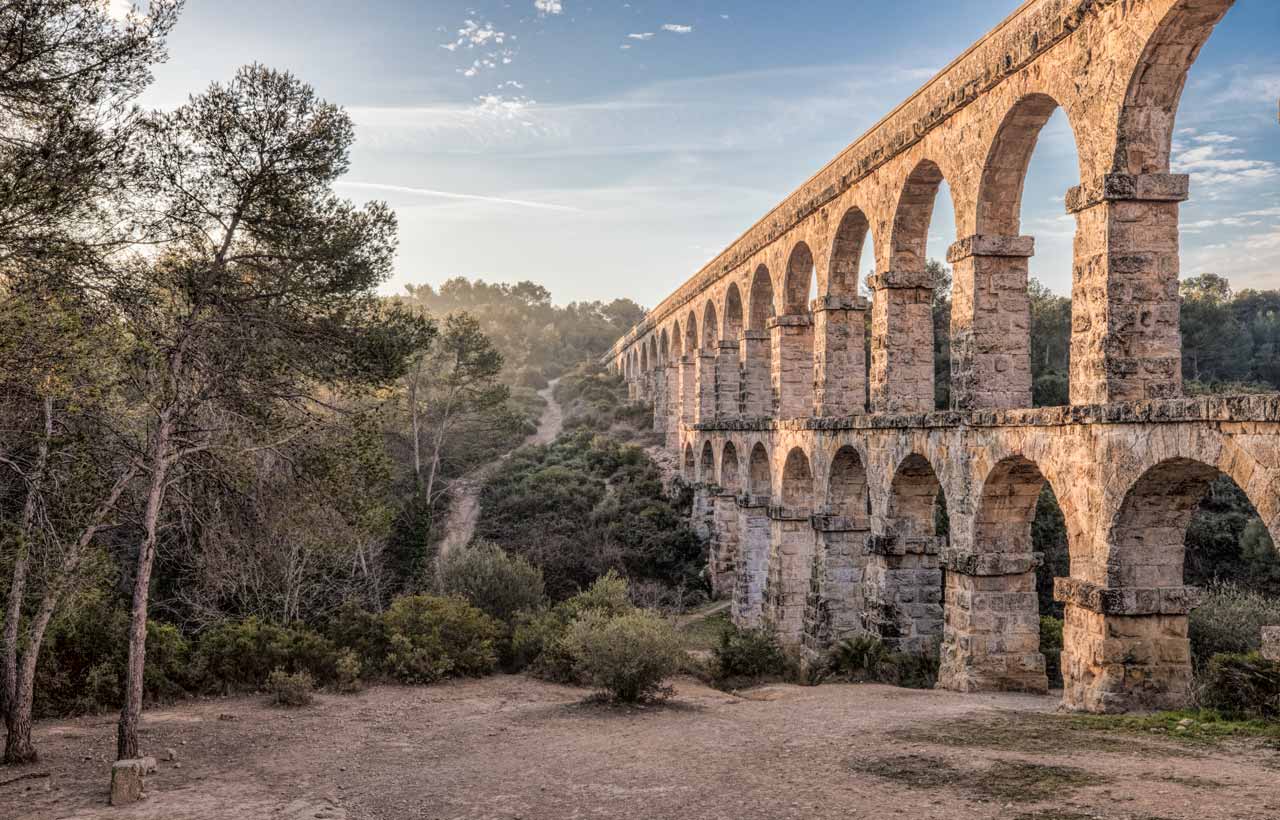 Roman Aqueduct of les Ferreres, in Tarragona (Catalonia)